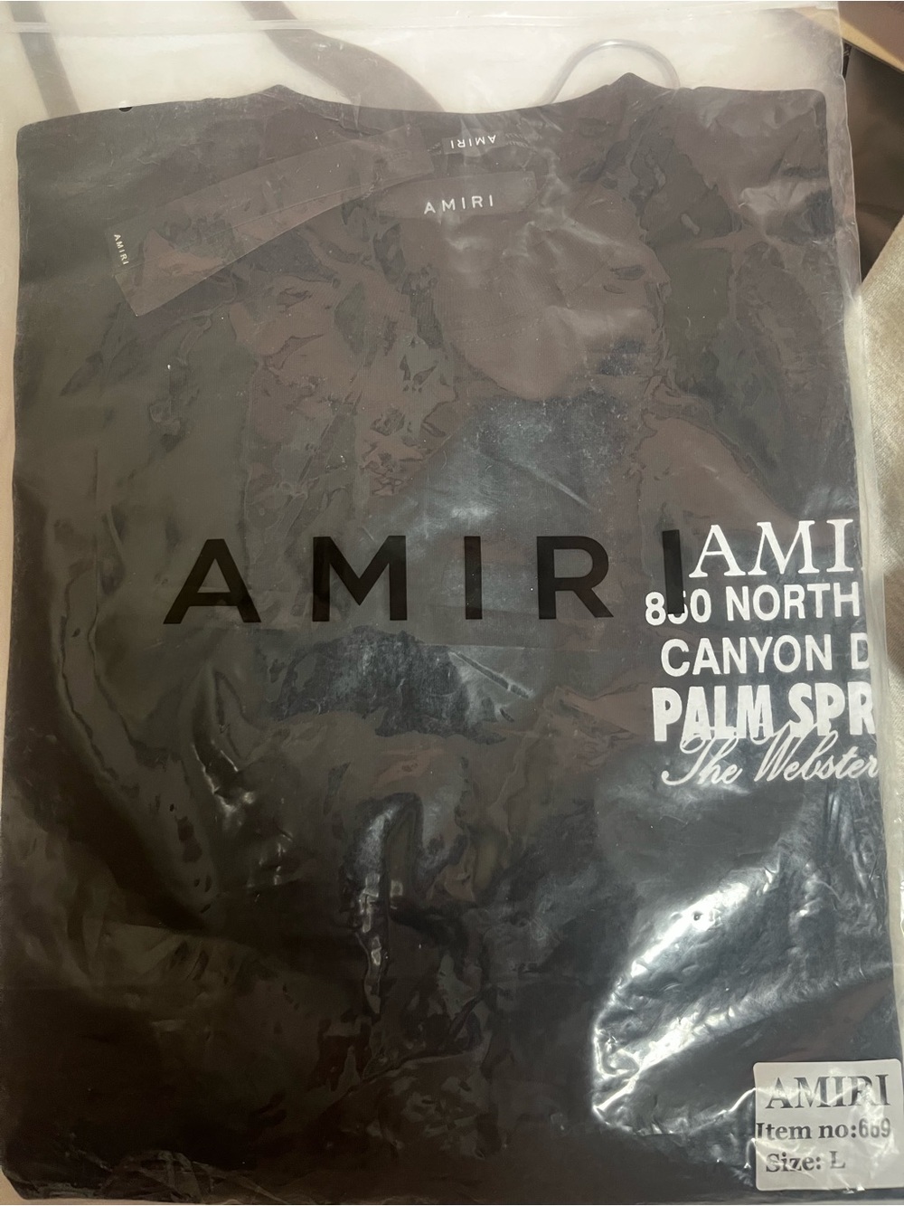 AMIRI Black Graphic Short Sleeve Tee with White Print